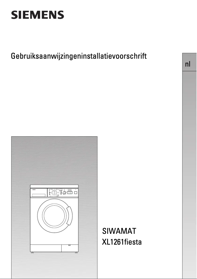 Page n°1 - Manuel utilisateur Siemens WXL1261