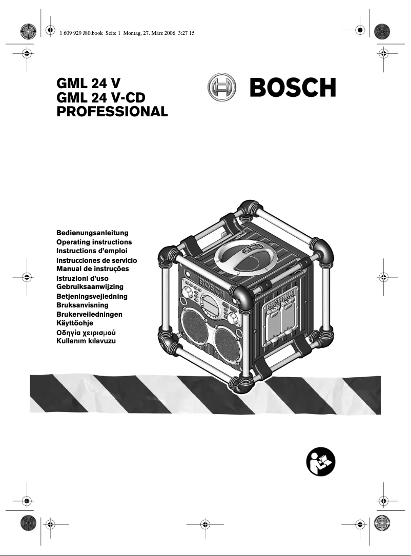Página 1 del manual Manual de usuario Bosch GML 24 V-CD