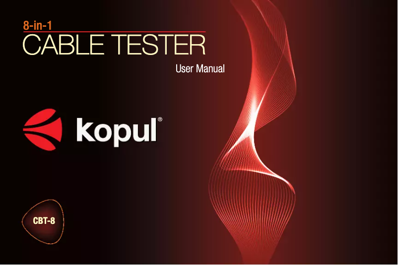 Page 1 de la notice Manuel utilisateur Kopul CBT-8