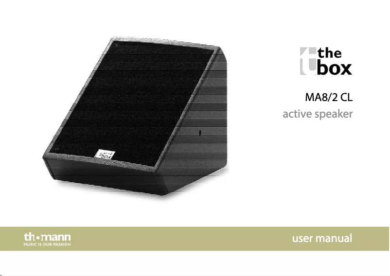 Page n°1 - Manuel utilisateur The Box MA8/2 CL