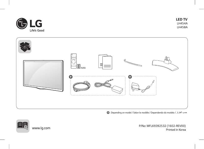 Page 1 de la notice Manuel utilisateur LG 28LH454A