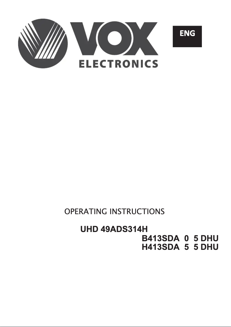 Page 1 de la notice Manuel utilisateur VOX 55ADS314H