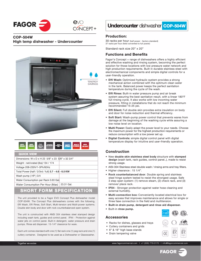 Image de la première page du manuel de l'appareil COP-504W