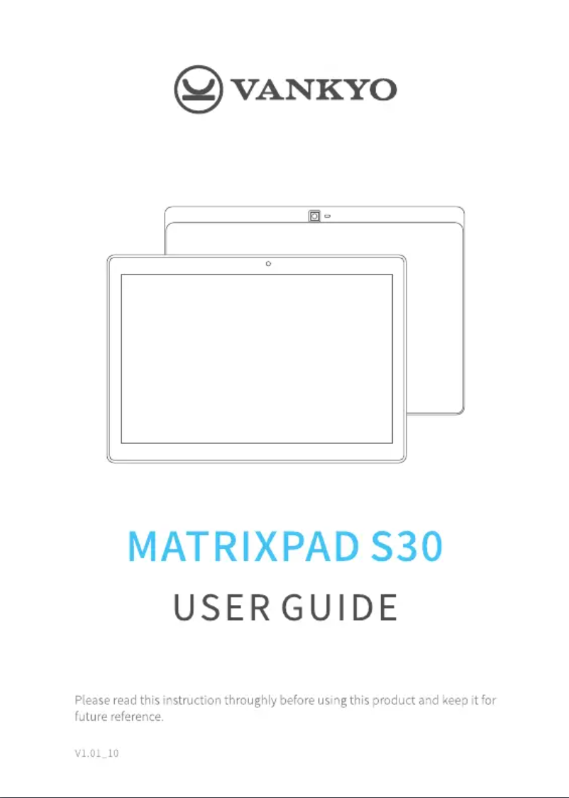 Page n°1 - Manuel utilisateur Vankyo MatrixPad S30