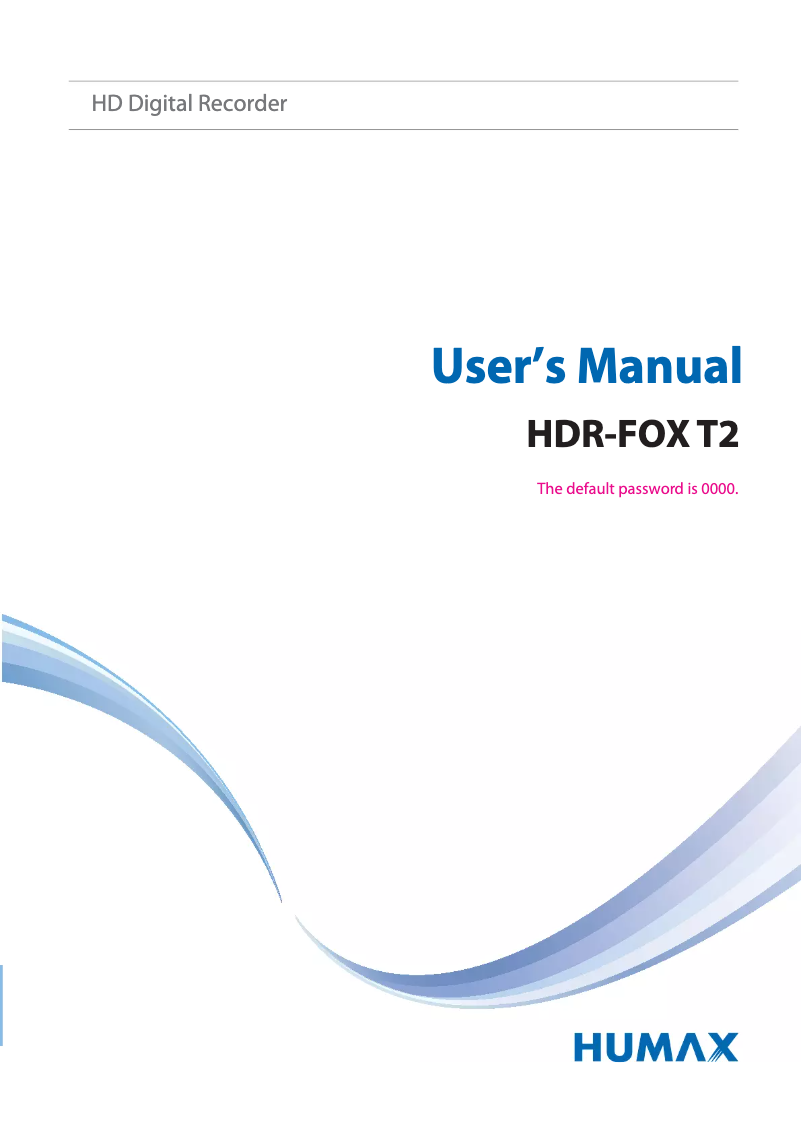 Página 1 del manual Manual de usuario Humax HDR-FOX T2