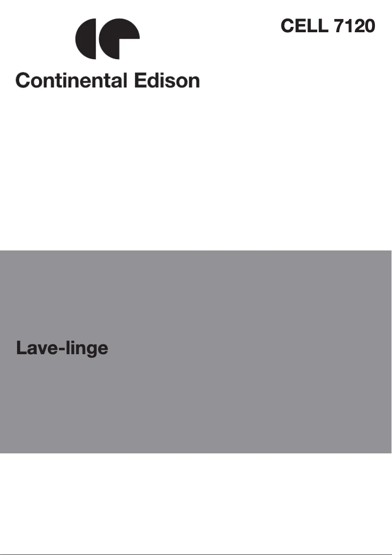 Page 1 de la notice Manuel utilisateur Continental Edison CELL7120
