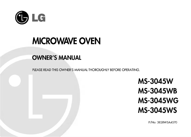 Page n°1 - Manuel utilisateur LG MS-3045W