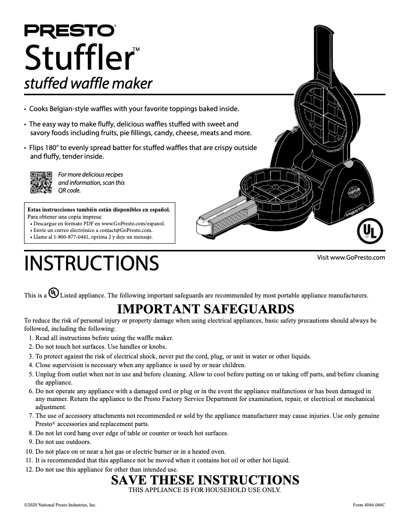 Image de la première page du manuel de l'appareil Stuffler 03512