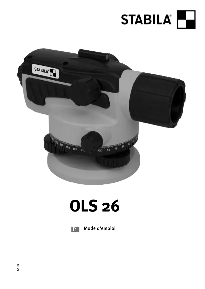 Page 1 de la notice Manuel utilisateur Stabila OLS 26