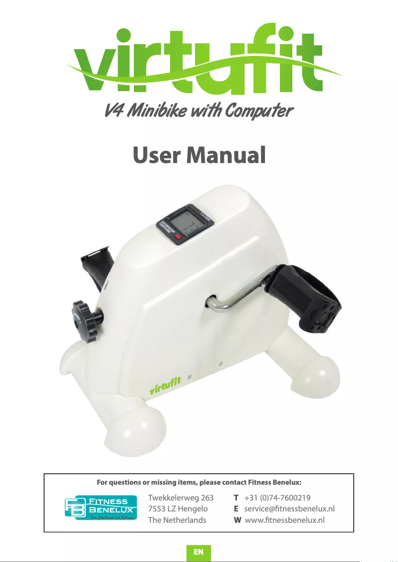 Página 1 del manual Manual de usuario VirtuFit V4 Minibike