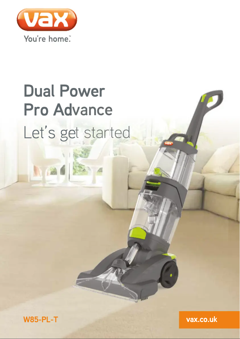 Page 1 de la notice Manuel utilisateur Vax Dual W85-PL-T