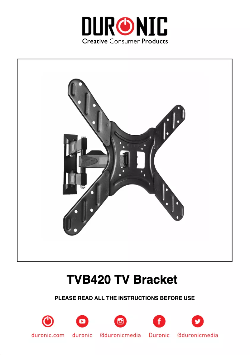 Page n°1 - Manuel utilisateur Duronic TVB420