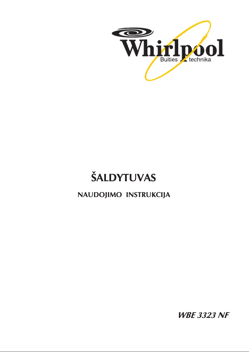 Page 1 de la notice Manuel utilisateur Whirlpool WBE 3323 A+NFW