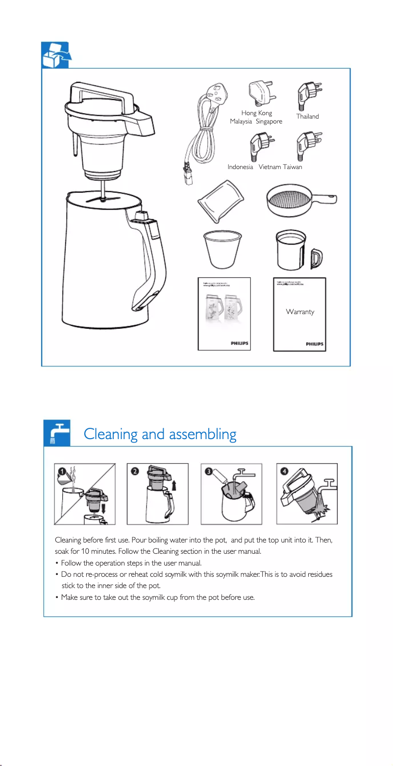 Page n°1 - Guide de démarrage rapide Philips Avance Collection HD2072