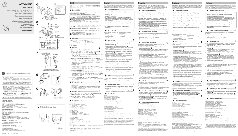 Página 1 del manual Manual de usuario Audio-Technica AT-VM95C