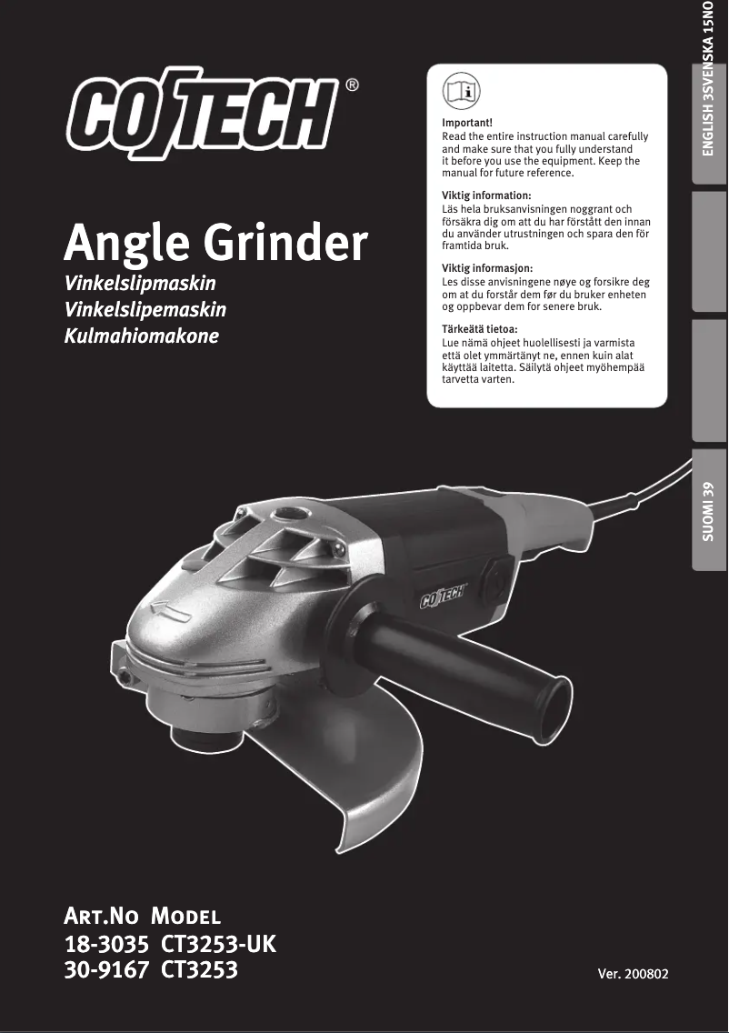 Page 1 de la notice Manuel utilisateur Cotech CT3253