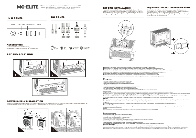 Image de la première page du manuel de l'appareil MC-ELITE