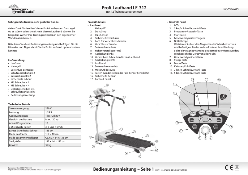 Page 1 de la notice Manuel utilisateur Newgen Medicals LF-312