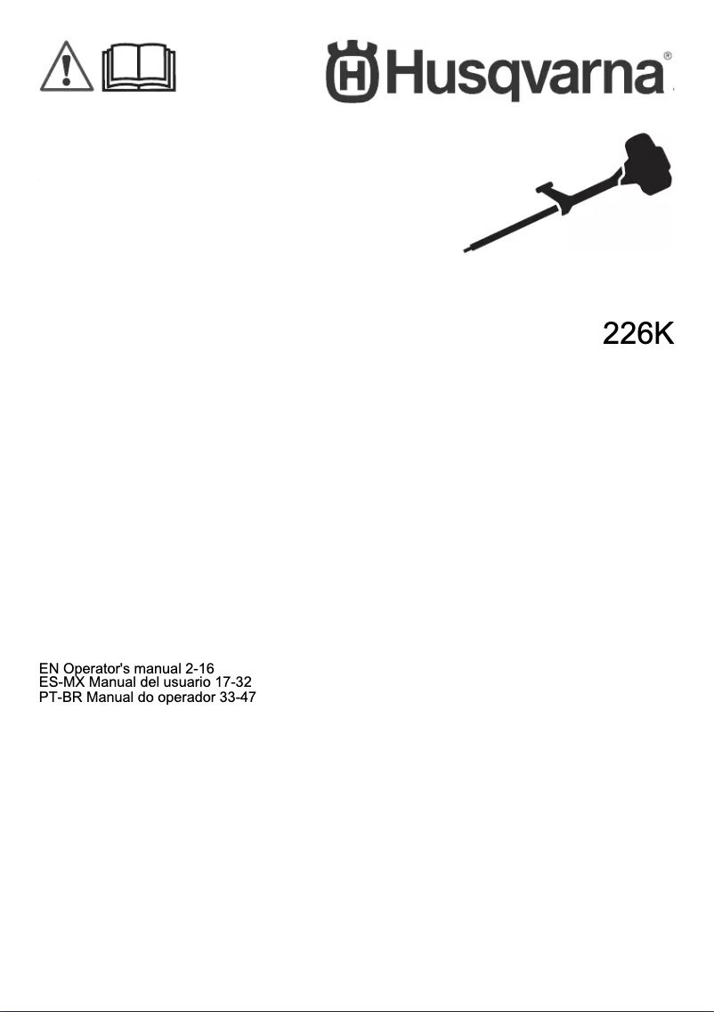Page n°1 - Manuel utilisateur Husqvarna 226K