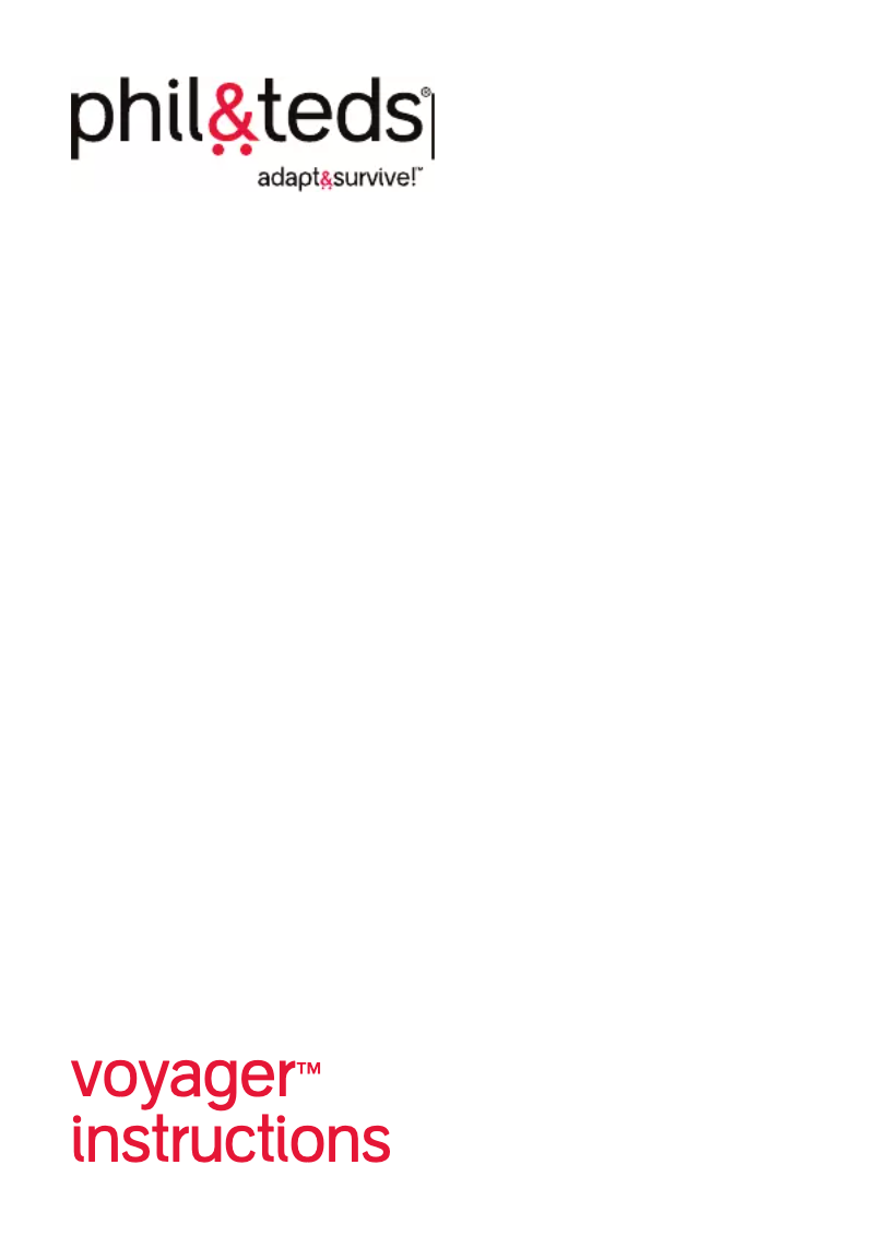 Page 1 de la notice Manuel utilisateur Phil & Teds Voyager