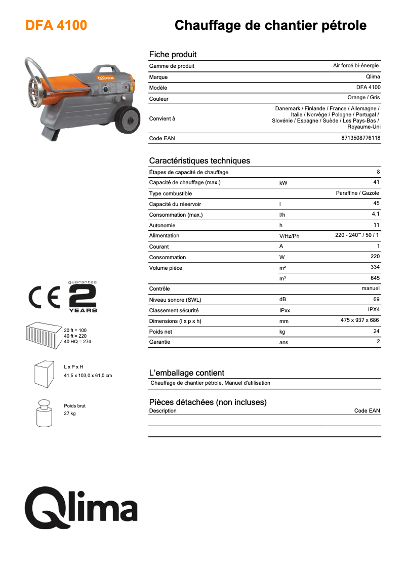 Imagen de la primera página del manual del dispositivo DFA4100 Premium