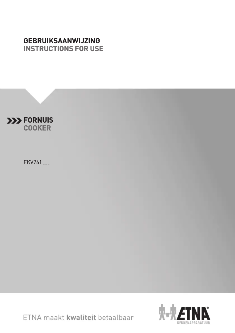 Page 1 de la notice Manuel utilisateur Etna FKV761RVS