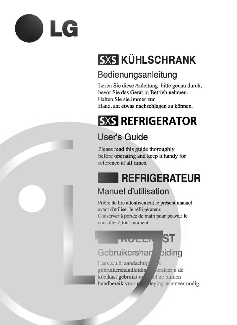 Page 1 de la notice Manuel utilisateur LG GR-L207GUGA