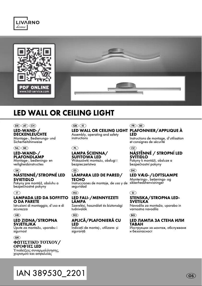 Page n°1 - Manuel utilisateur Livarno Lux 14166602L