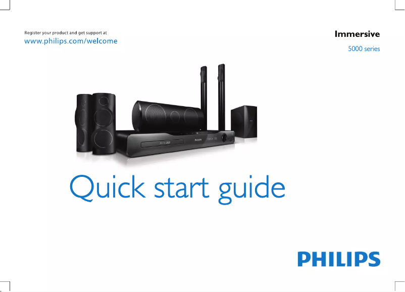 Page n°1 - Guide de démarrage rapide Philips HTS5581