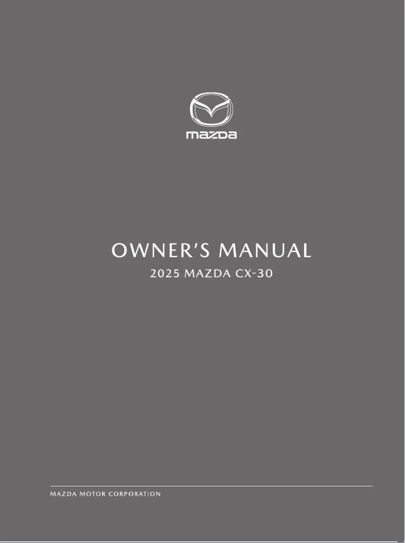 Page 1 de la notice Manuel utilisateur Mazda CX-30 (2025)