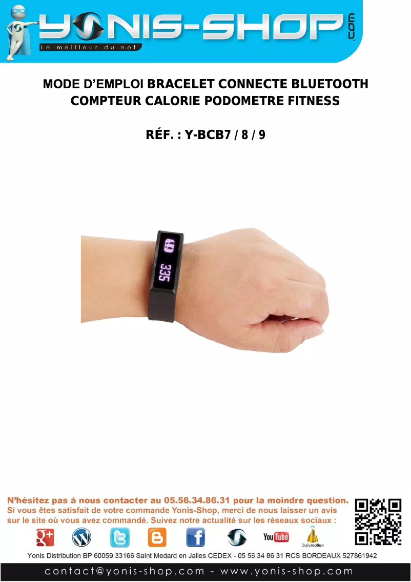 Image de la première page du manuel de l'appareil Y-BCB8