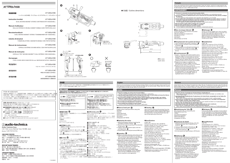 Página 1 del manual Manual de usuario Audio-Technica AT120Eb