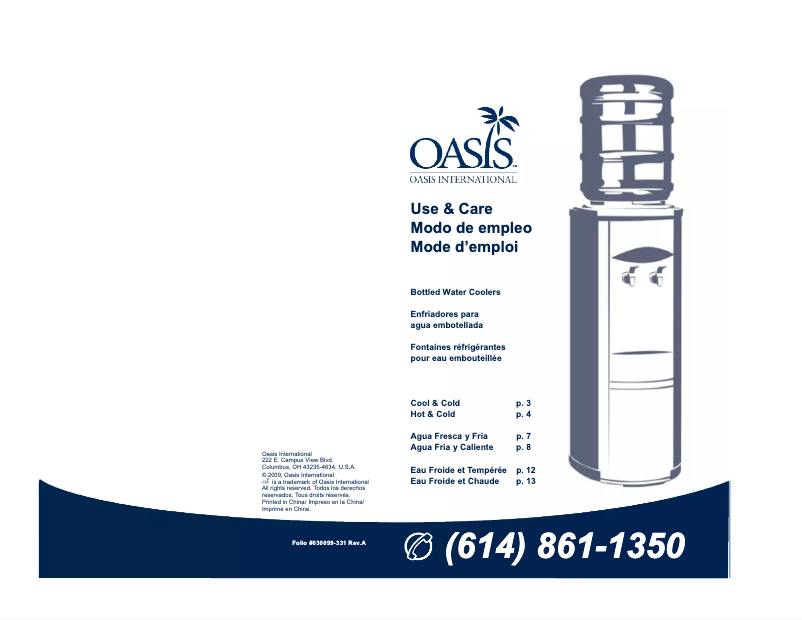 Page 1 de la notice Manuel utilisateur Oasis Artesian BTSA1SHS