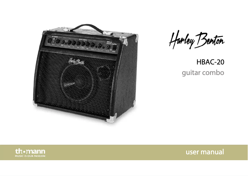 Page 1 de la notice Manuel utilisateur Harley Benton HBAC-20