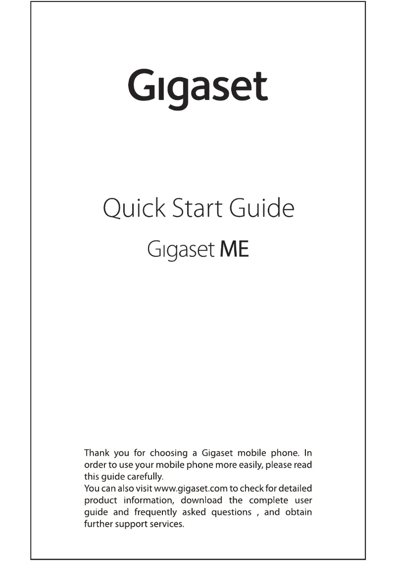 Page 1 de la notice Manuel utilisateur Gigaset ME