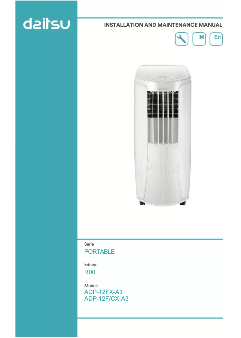 Page 1 de la notice Manuel utilisateur Daitsu APD-12X F/C