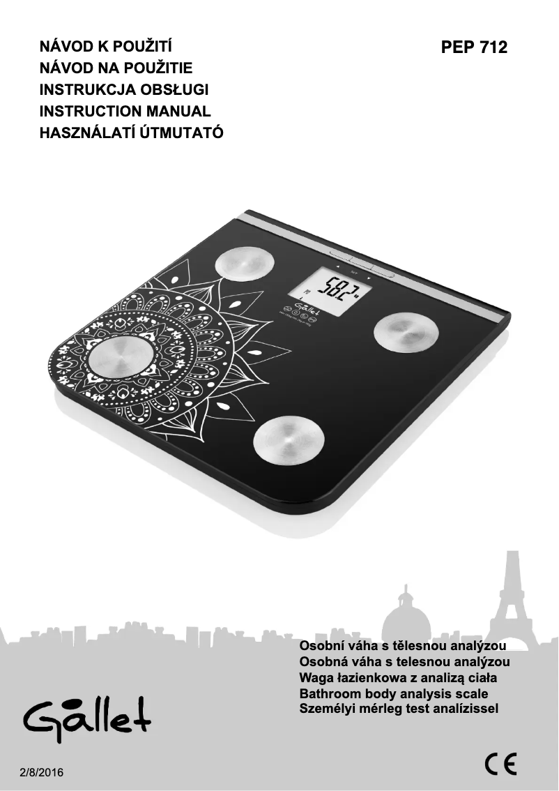 Page 1 de la notice Manuel utilisateur Gallet PEP712