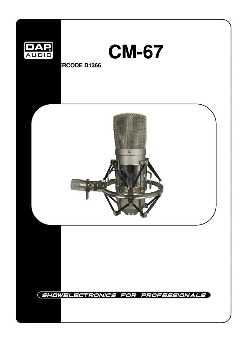 Page n°1 - Manuel utilisateur DAP-Audio CM-67
