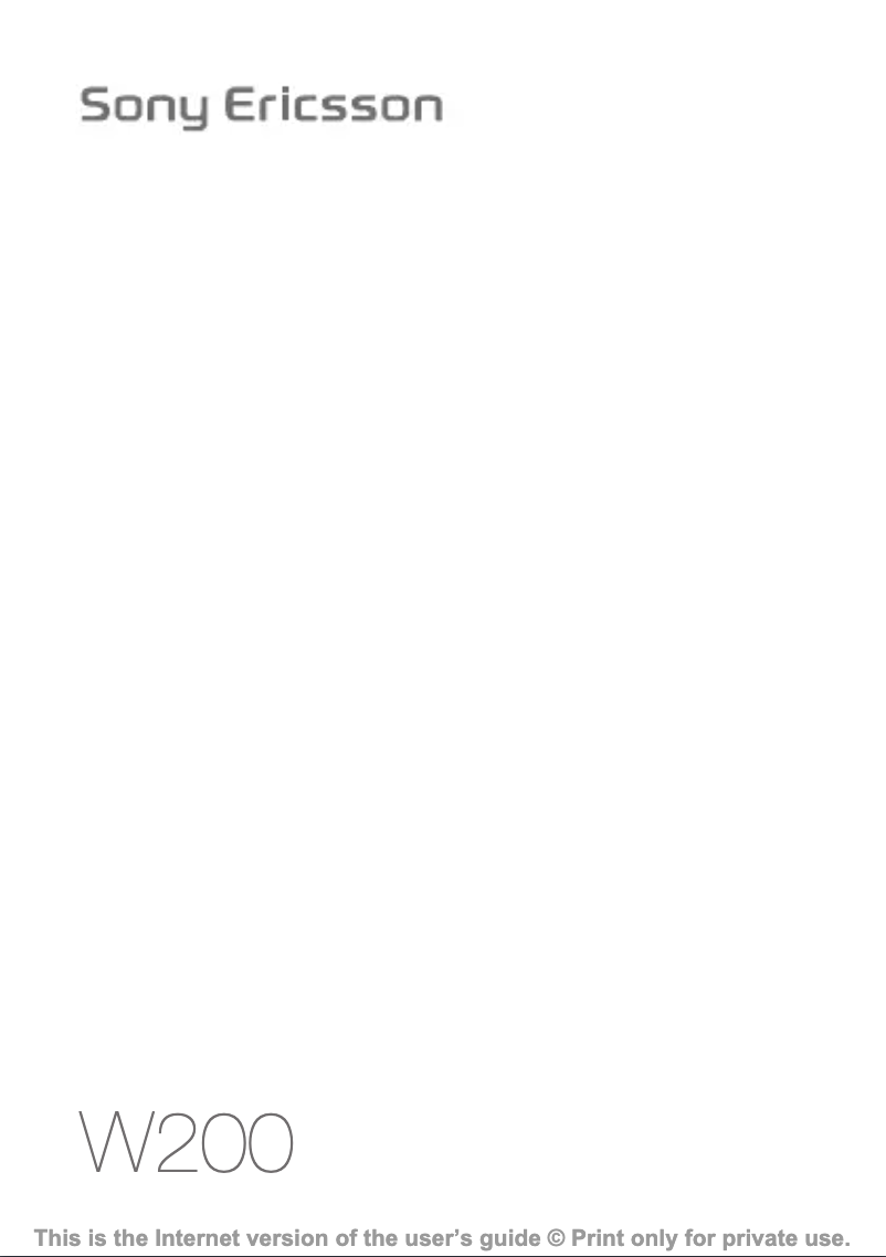 Image de la première page du manuel de l'appareil W200i