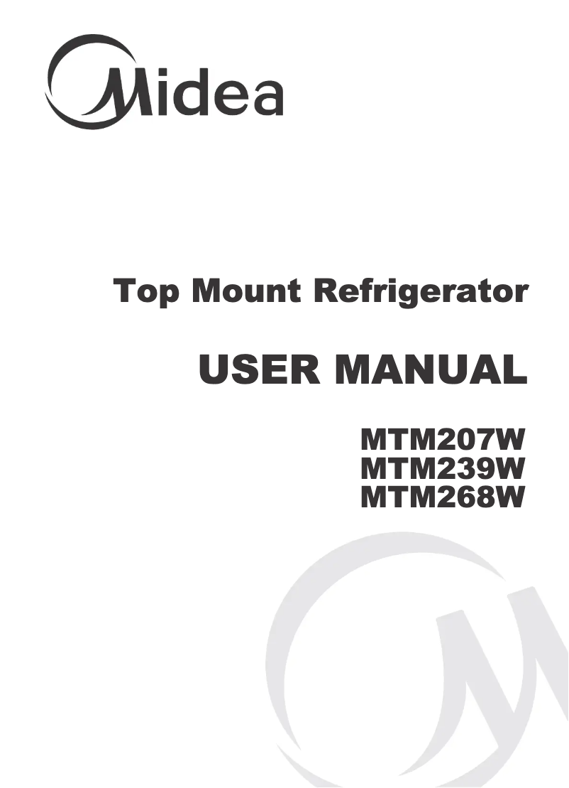 Page n°1 - Manuel utilisateur Midea MTM207W