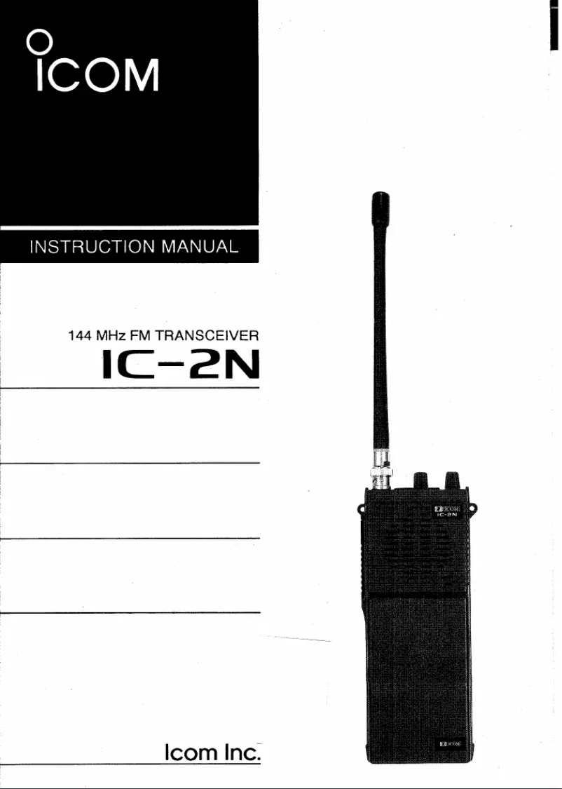 Page n°1 - Manuel utilisateur ICOM IC-2N