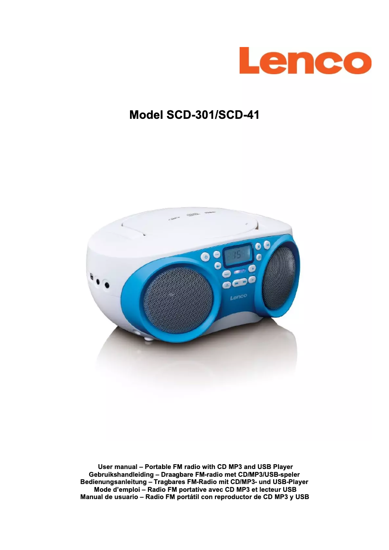 Page n°1 - Manuel utilisateur Lenco SCD-41