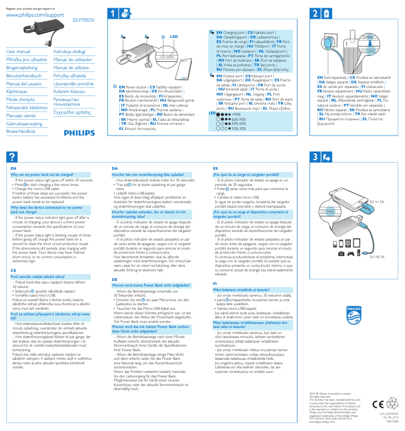 Image de la première page du manuel de l'appareil DLP7003V