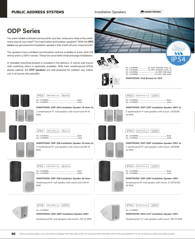 Page n°1 - Catalogue Omnitronic ODP-204T