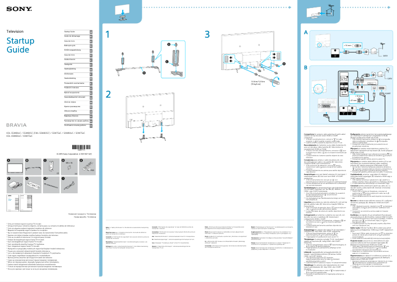 Page 1 de la notice Manuel utilisateur Sony Bravia KDL-43W809C