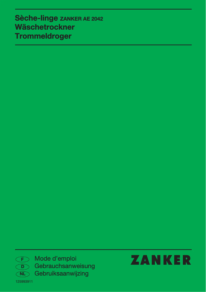 Image de la première page du manuel de l'appareil AE 2042