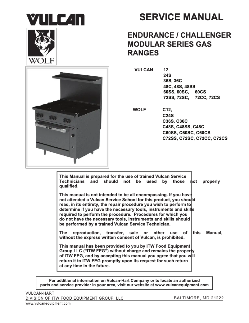 Page n°1 - Manuel utilisateur Vulcan 60SS-4B36GT