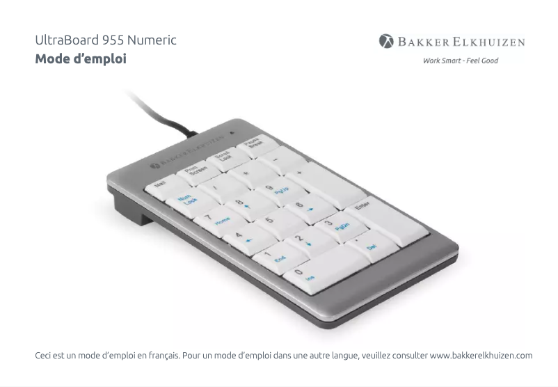 Image de la première page du manuel de l'appareil UltraBoard 955 Numeric
