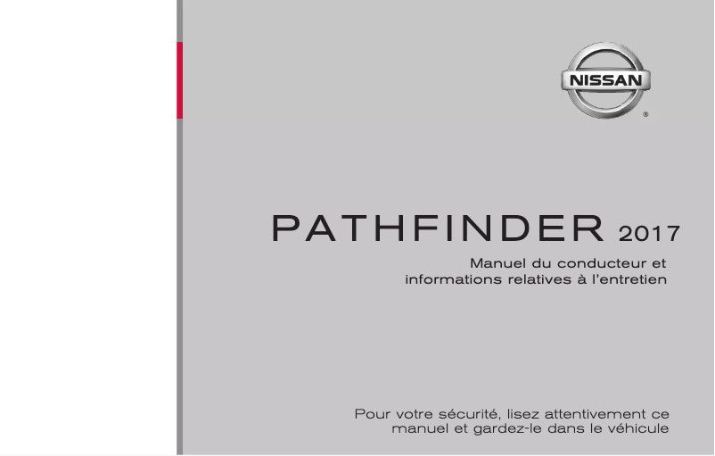 Página 1 del manual Manual de usuario Nissan Pathfinder (2017)