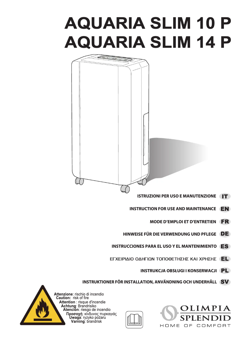 Página 1 del manual Manual de usuario Olimpia Splendid Aquaria Slim 14 P